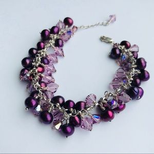 Fresh water pearls & Swarovski Crystal Bracelet